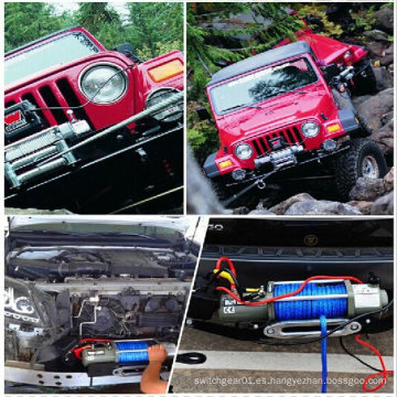 CE aprobado 4X4 guinche eléctrico 13000lbs cable de acero Winch para Jeep Wrangler de carretera